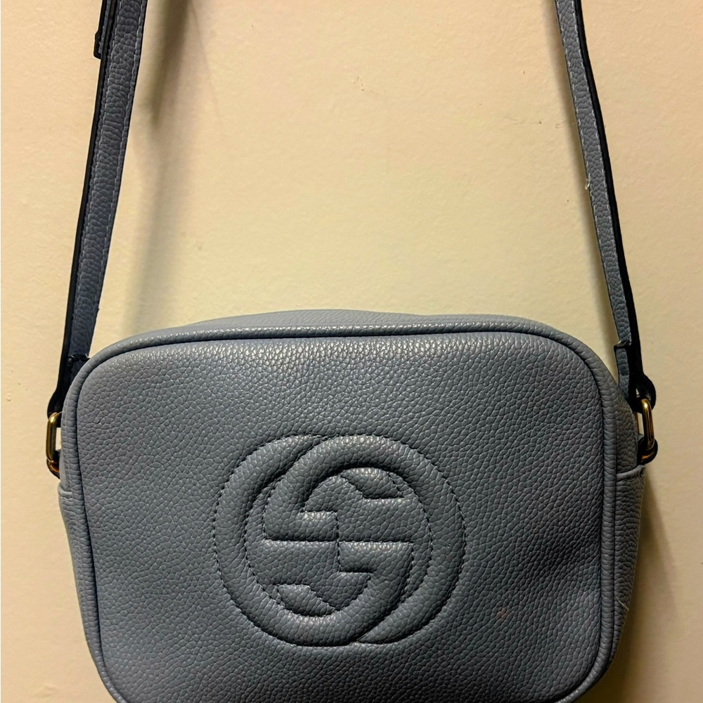 Gucci Blue Leather Crossbody Bag